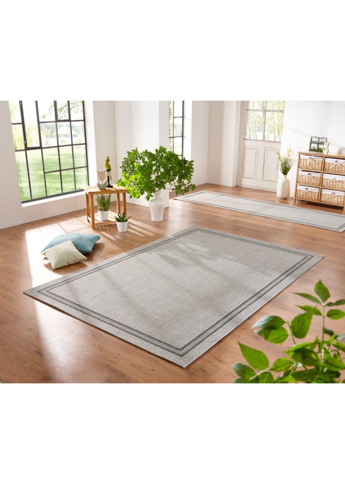 In- und Outdoor Teppich mit Bordüre