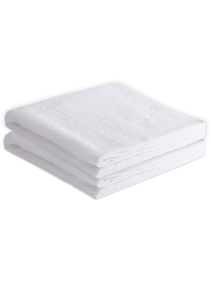 Sansibar 2er Duschtuch-Set „Frottier-Kollektion Classic“, 70x140 cm in Weiß günstig kaufen 70x140 cm