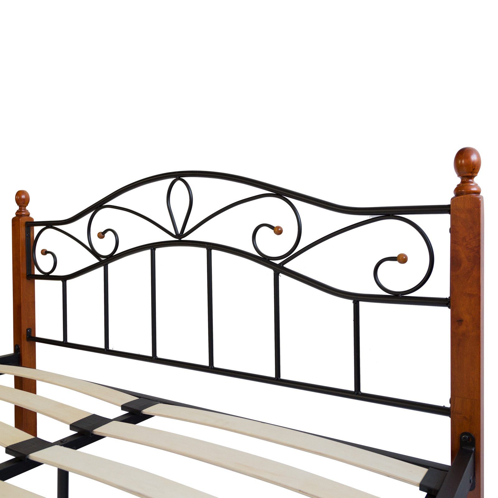 Homestyle4u Metallbett Bettgestell Doppelbett Bettrahmen 140 160 180 inkl. Lattenrost (Kein Set)