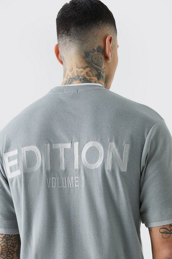 Tall geripptes Edition T-Shirt