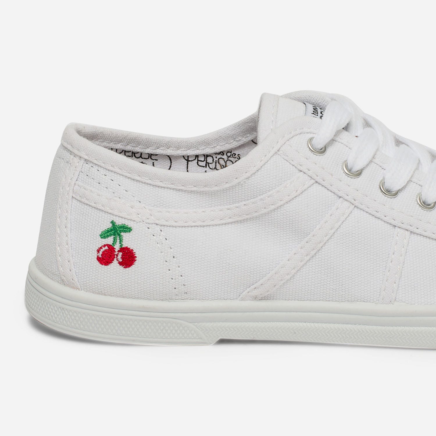 Tennis LE TEMPS DES CERISES blanche en toile