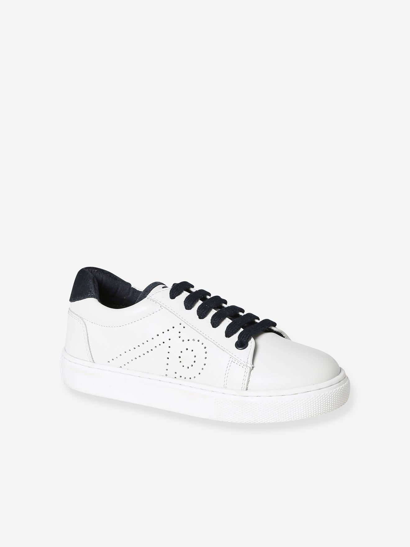 Baskets en cuir enfant blanc