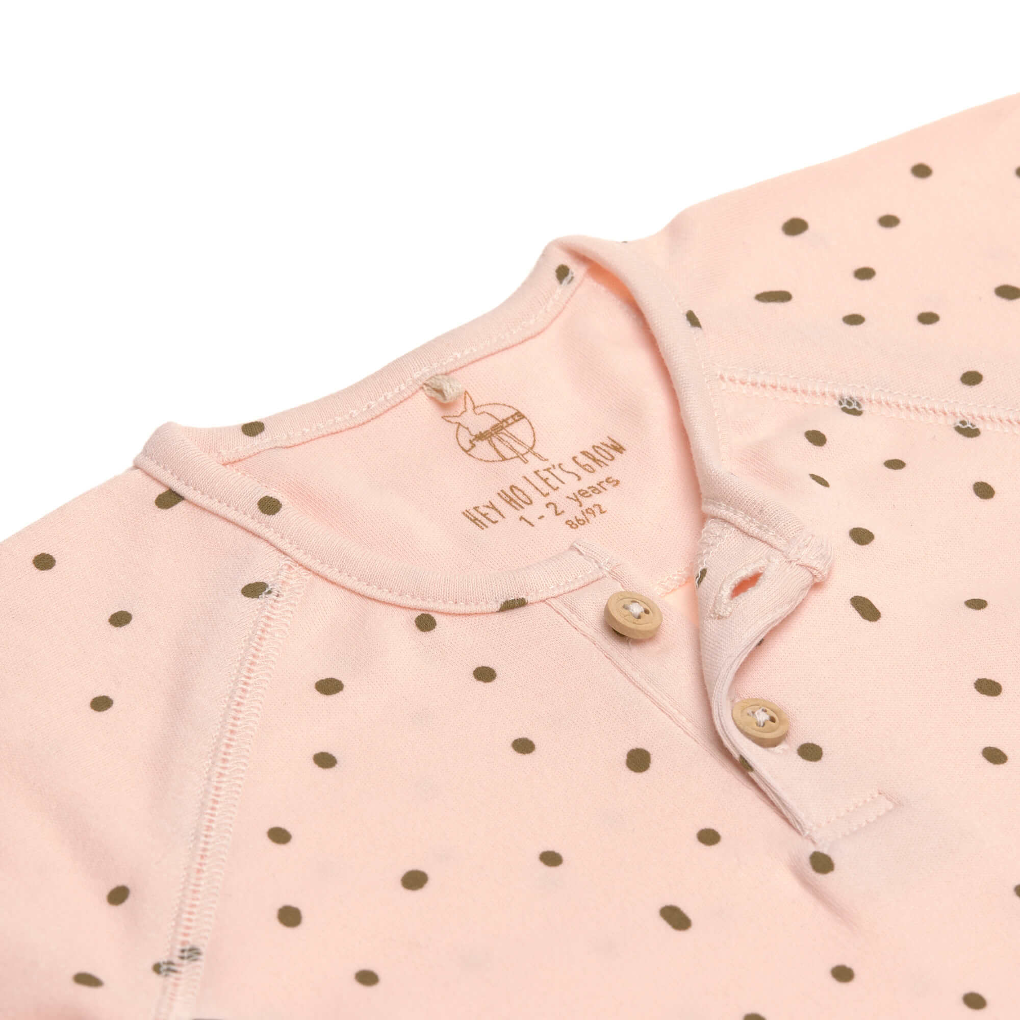 Baby Langarmshirt - Bio Baumwolle, Dots, Powder Pink