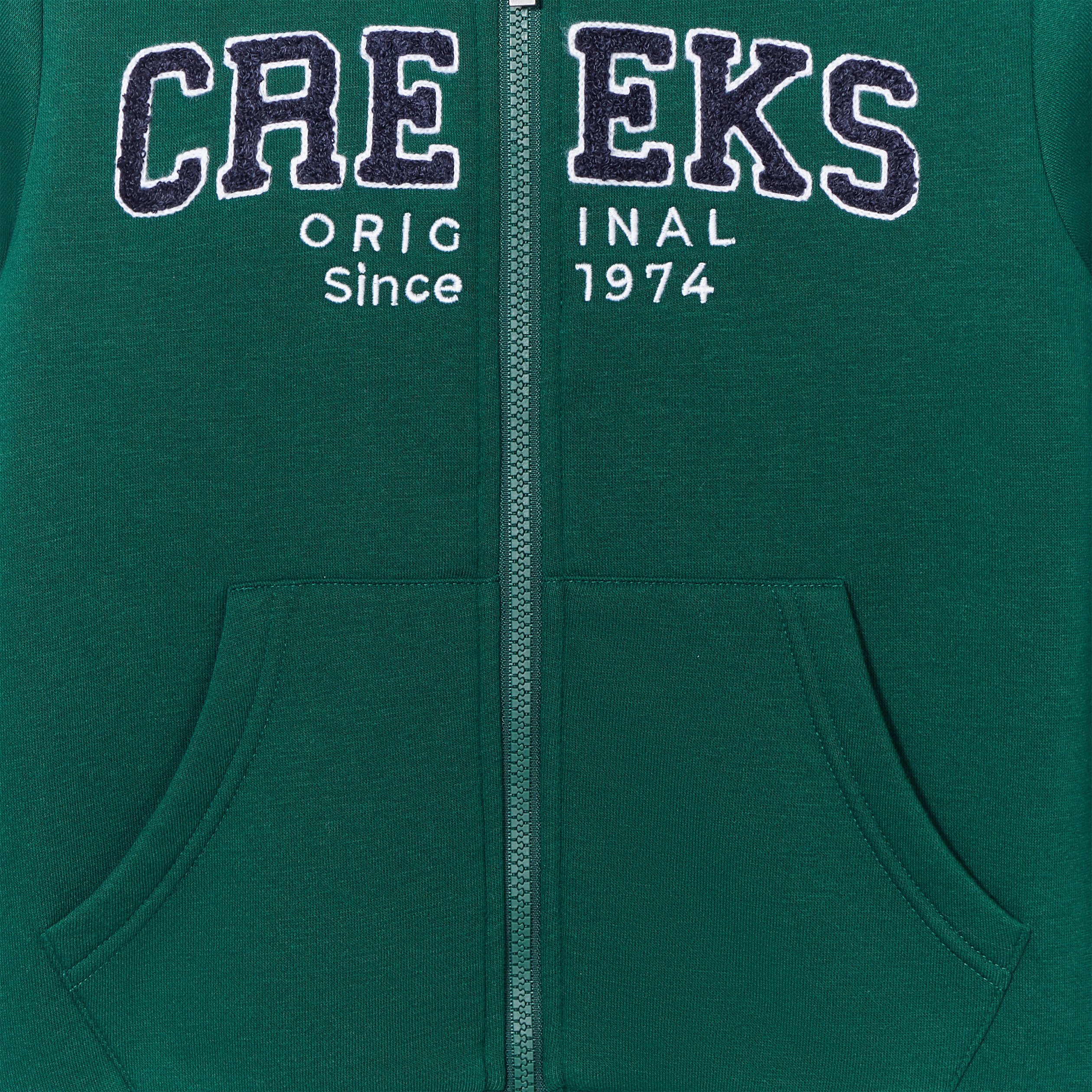 Sweat à capuche fourré Creeks vert foncé garçon | La Halle