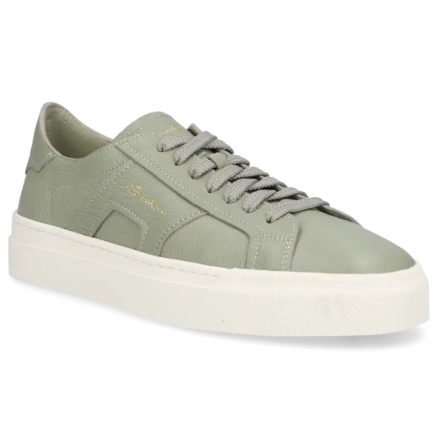 Santoni - Sneaker low DOUBLE BUCKLE Kalbsleder - grün