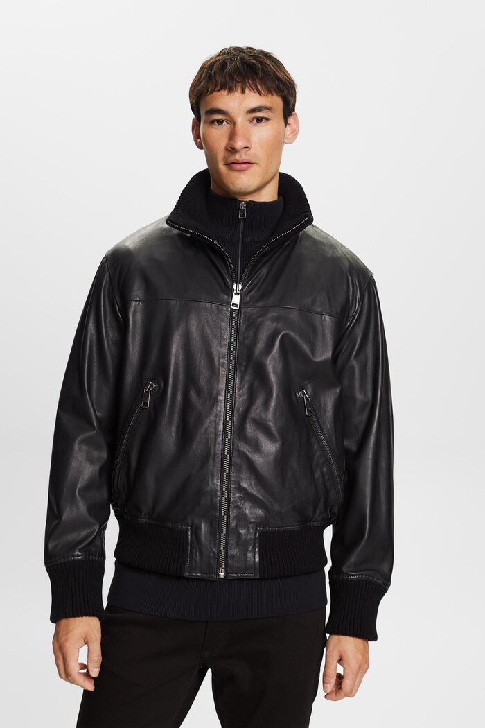 Bomberjacke aus Leder