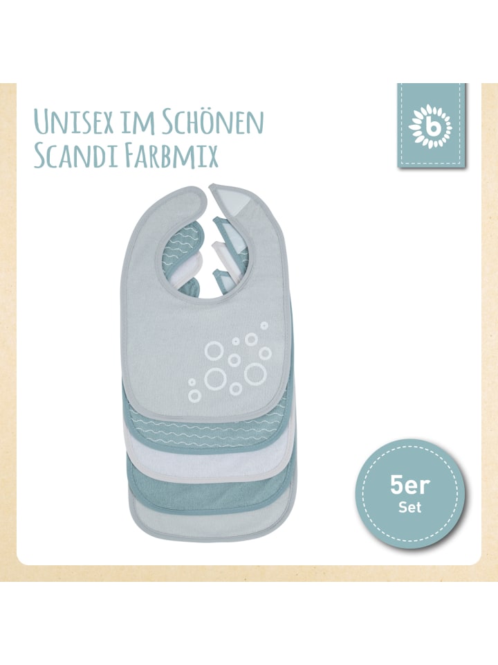 Bieco Spielwaren Lätzchen 5er Pack - ab Geburt in Grau günstig kaufen onesize