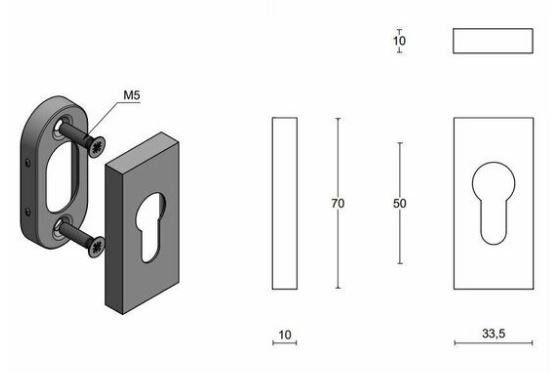 Формани 1501Y085BMXX0 BASICS SQUARE LSQBY32 правоугаони цилиндрични тањир бели