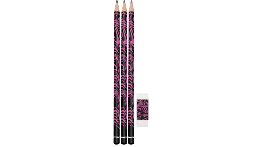 EBERHARD FABER Bleistifte+Radierer neon pink/schwarz BK neon pink nschwarz