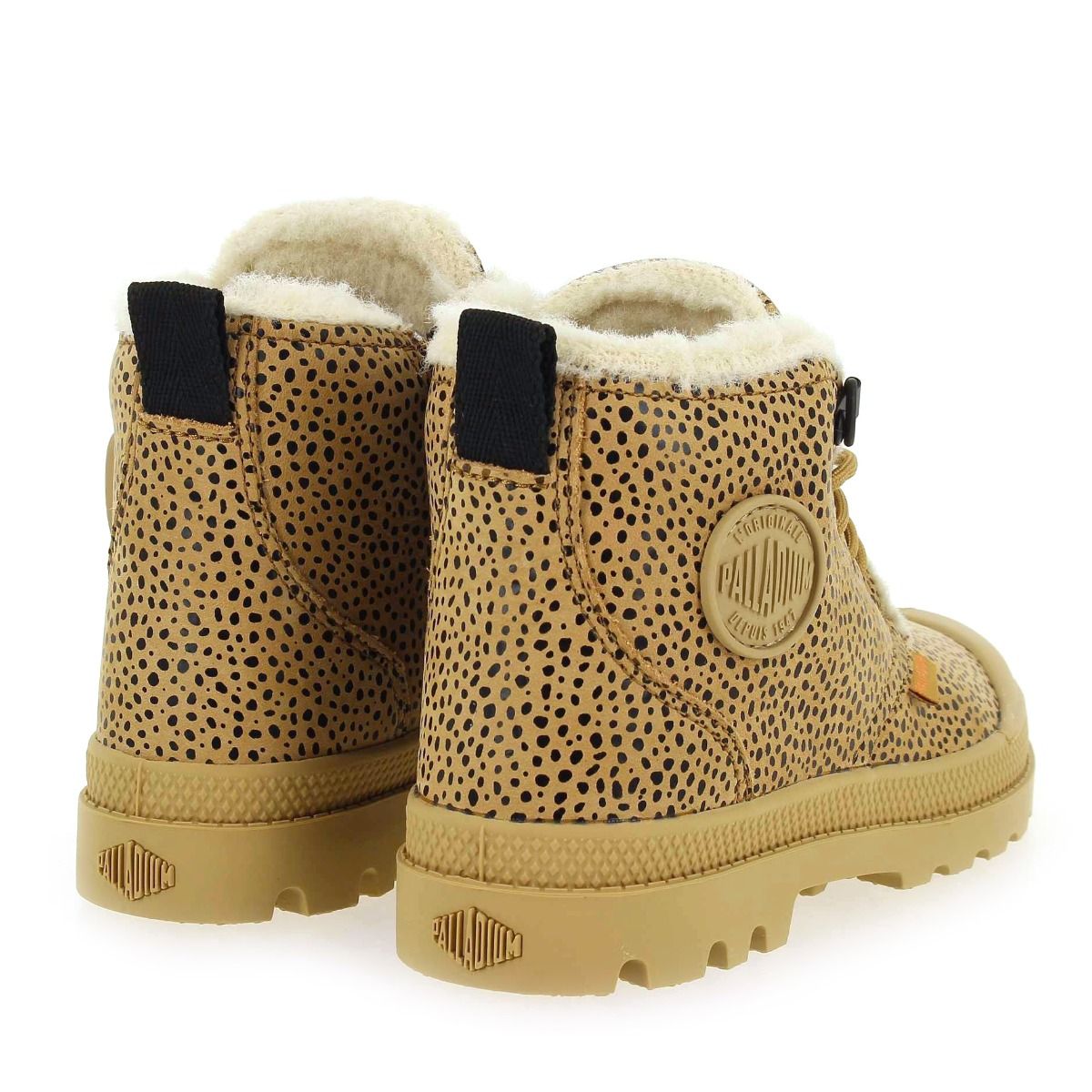 Palladium  PAMPA HI WOOL KID LEO - Beige Noir