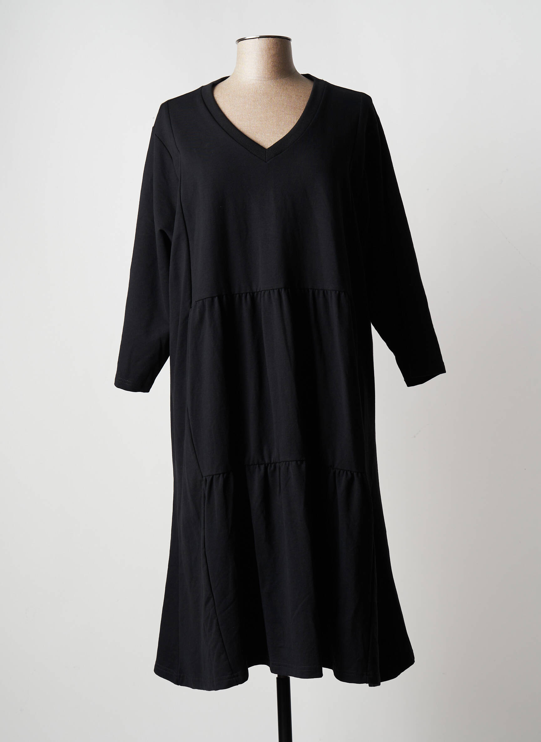 Ciso Robes Mi Longues Femme couleur noir