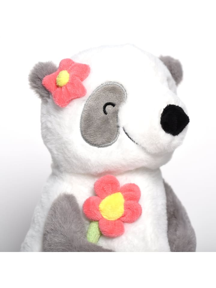 Mr. & Mrs. Panda Kuscheltier Panda mit Blume mit Spruch in Grau Pastell günstig kaufen onesize
