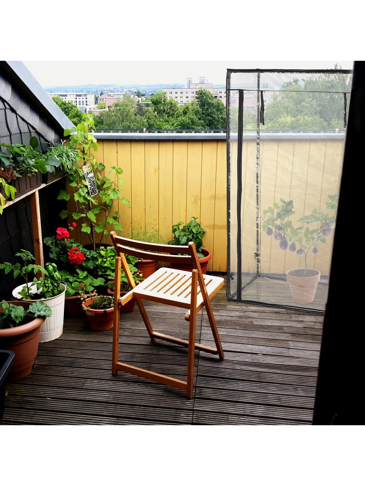 relaxdays Tomatengewächshaus in Transparent/ Schwarz - (B)100 x (H)150 x (T)50 cm günstig kaufen onesize