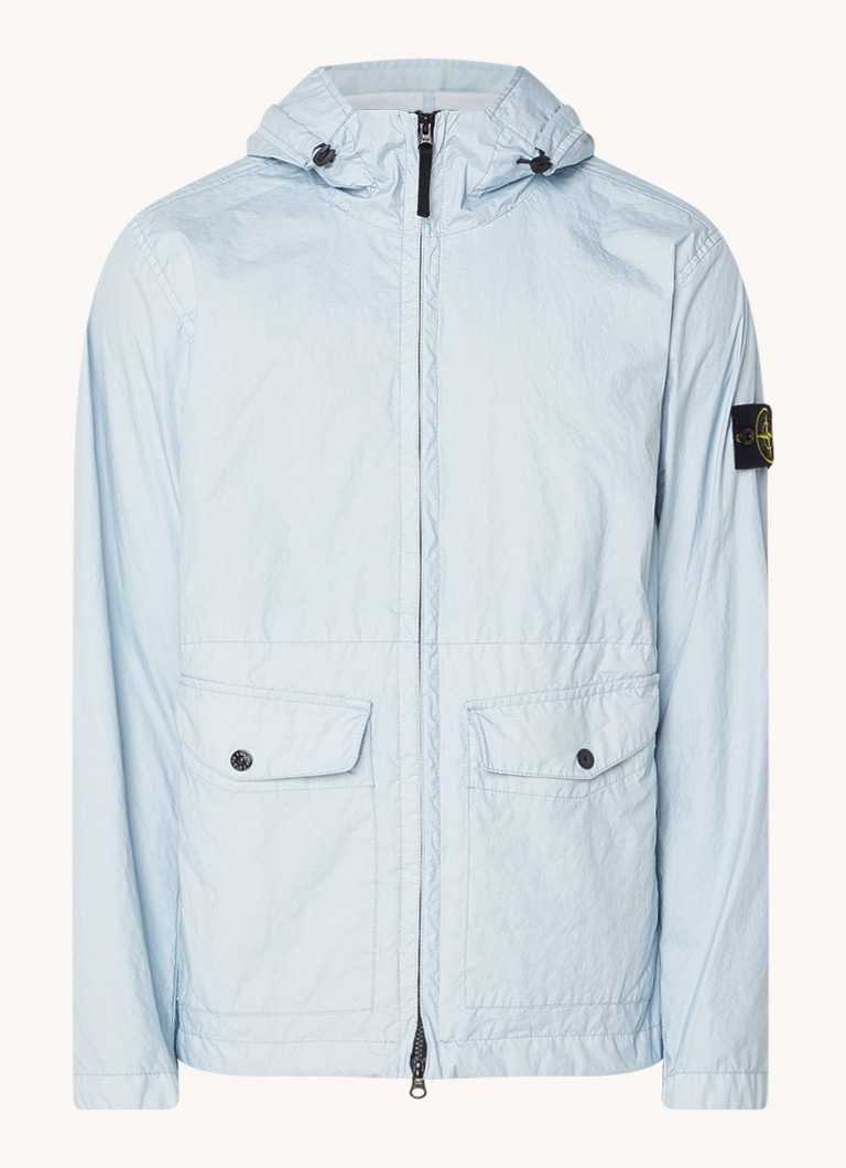 Αντιανεμικό Stone Island 41123 με λογότυπο και τσέπες με καπάκι