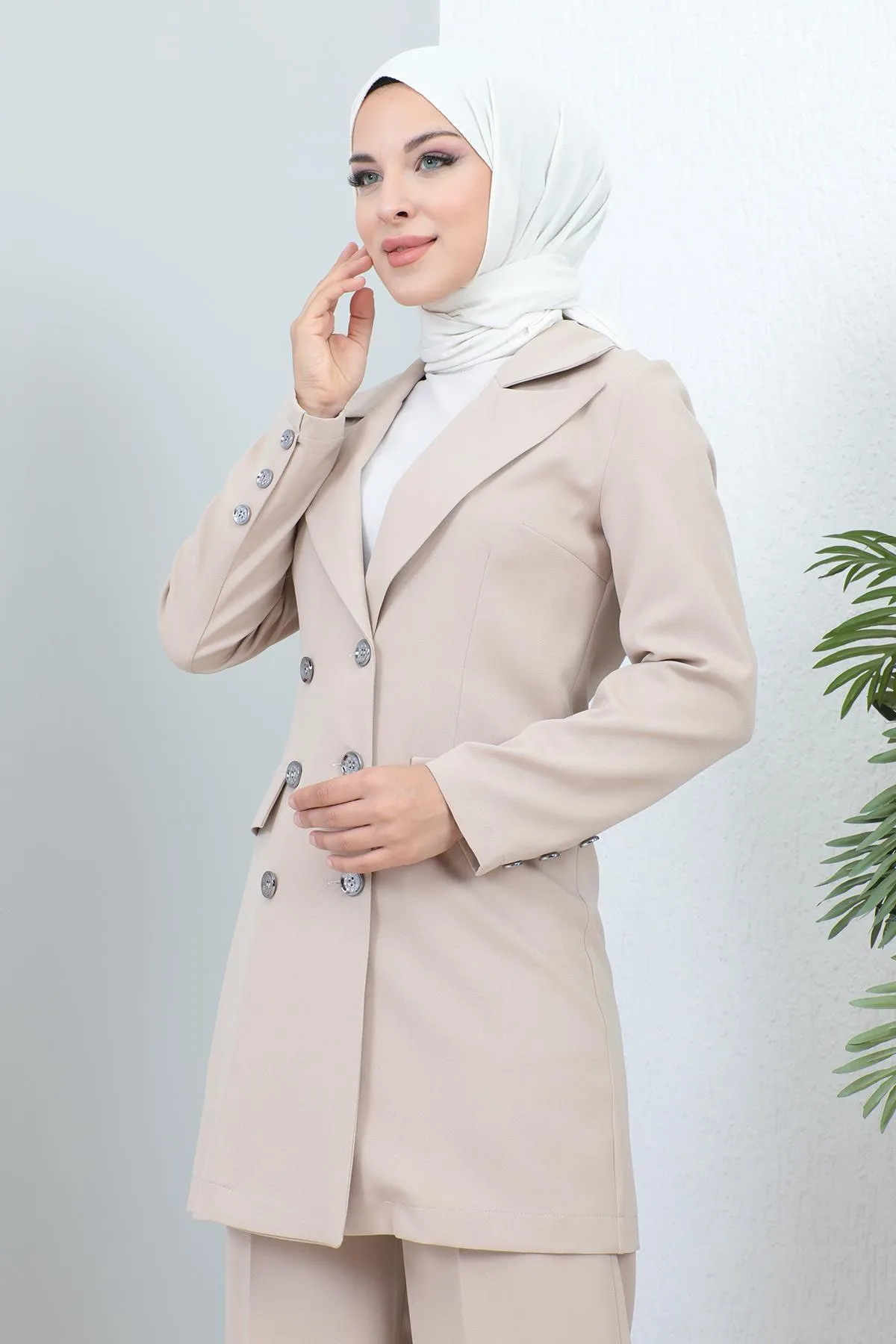 Modamihram  Jackenanzug Beige 19005