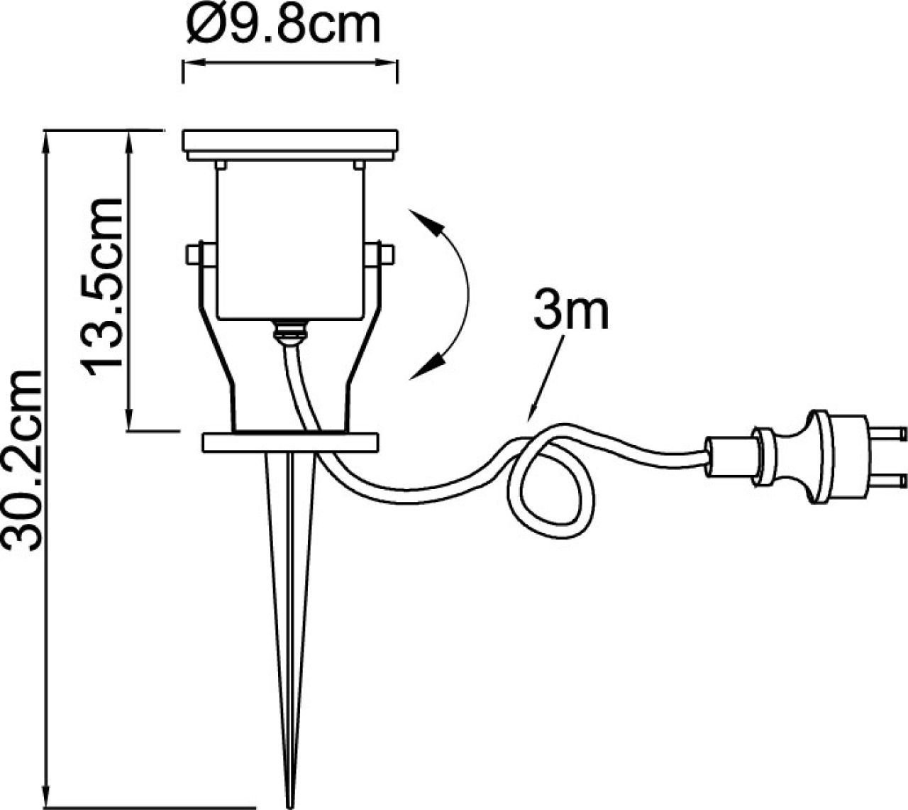 Globo Lighting - STYLE - Außenleuchte Edelstahl, 1x GU10