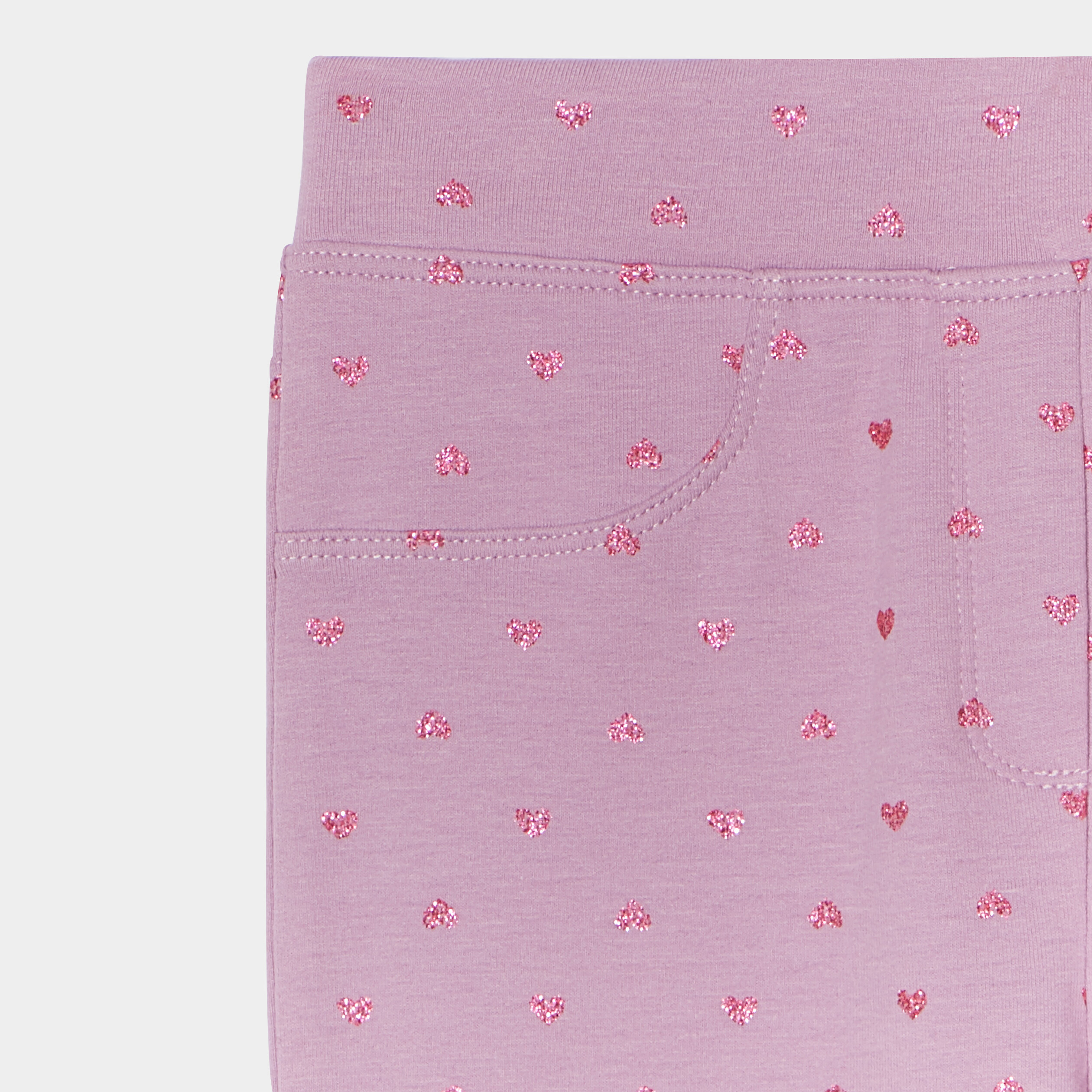 Pantalon flare taille élastiquée parme fille | La Halle