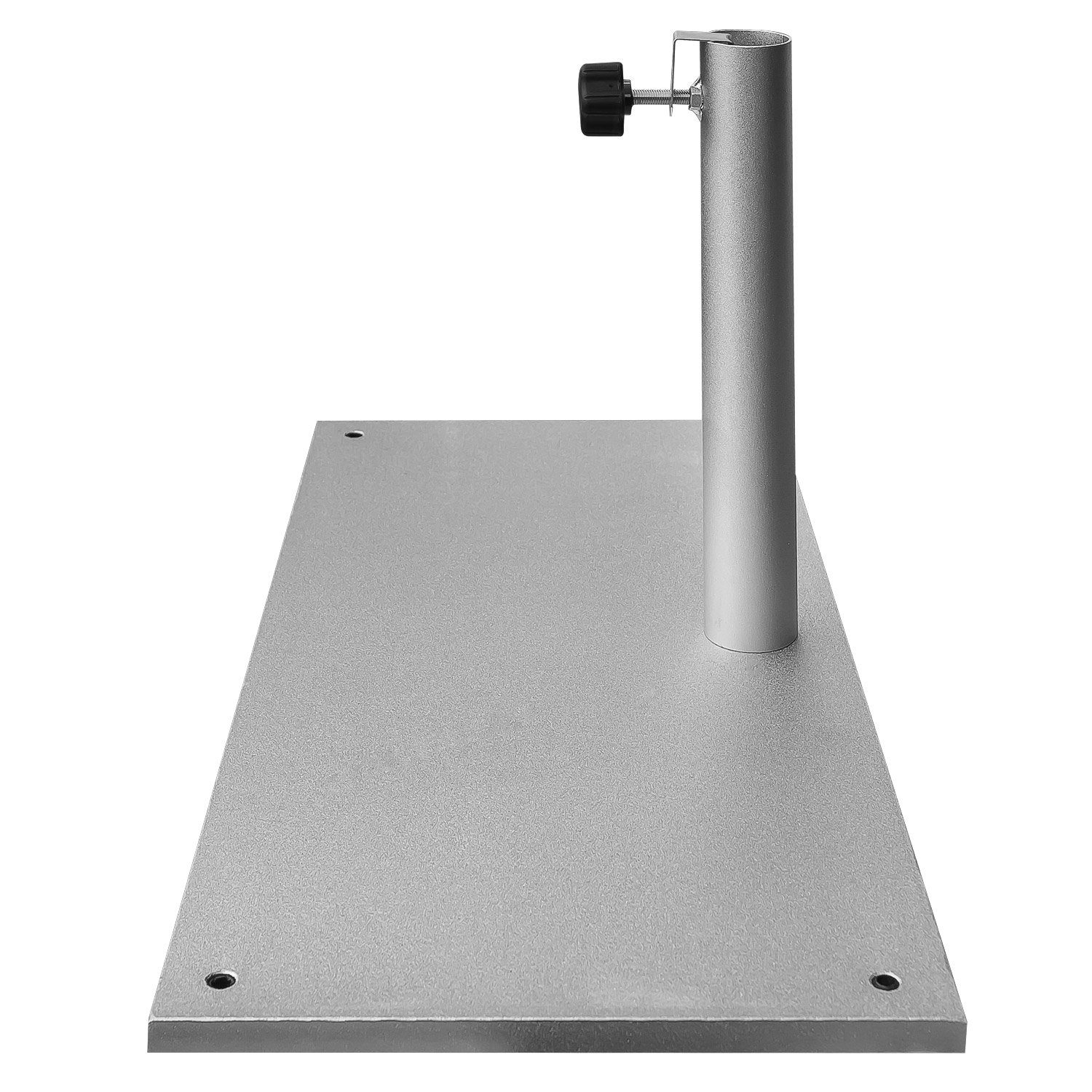 Delschen Betonschirmständer Sonnenschirmständer für Balkon Stahl Silber bis 40 mm Stamm 23 kg