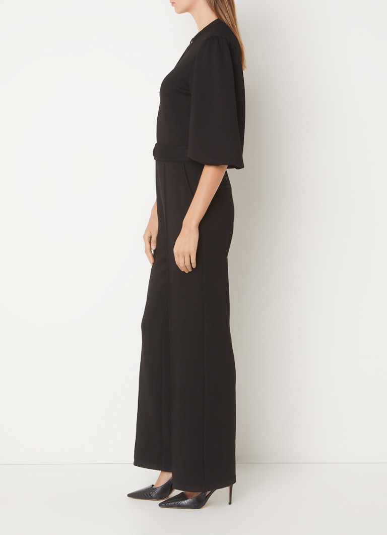 Aaiko Gina straight fit jumpsuit with side pockets and belt
