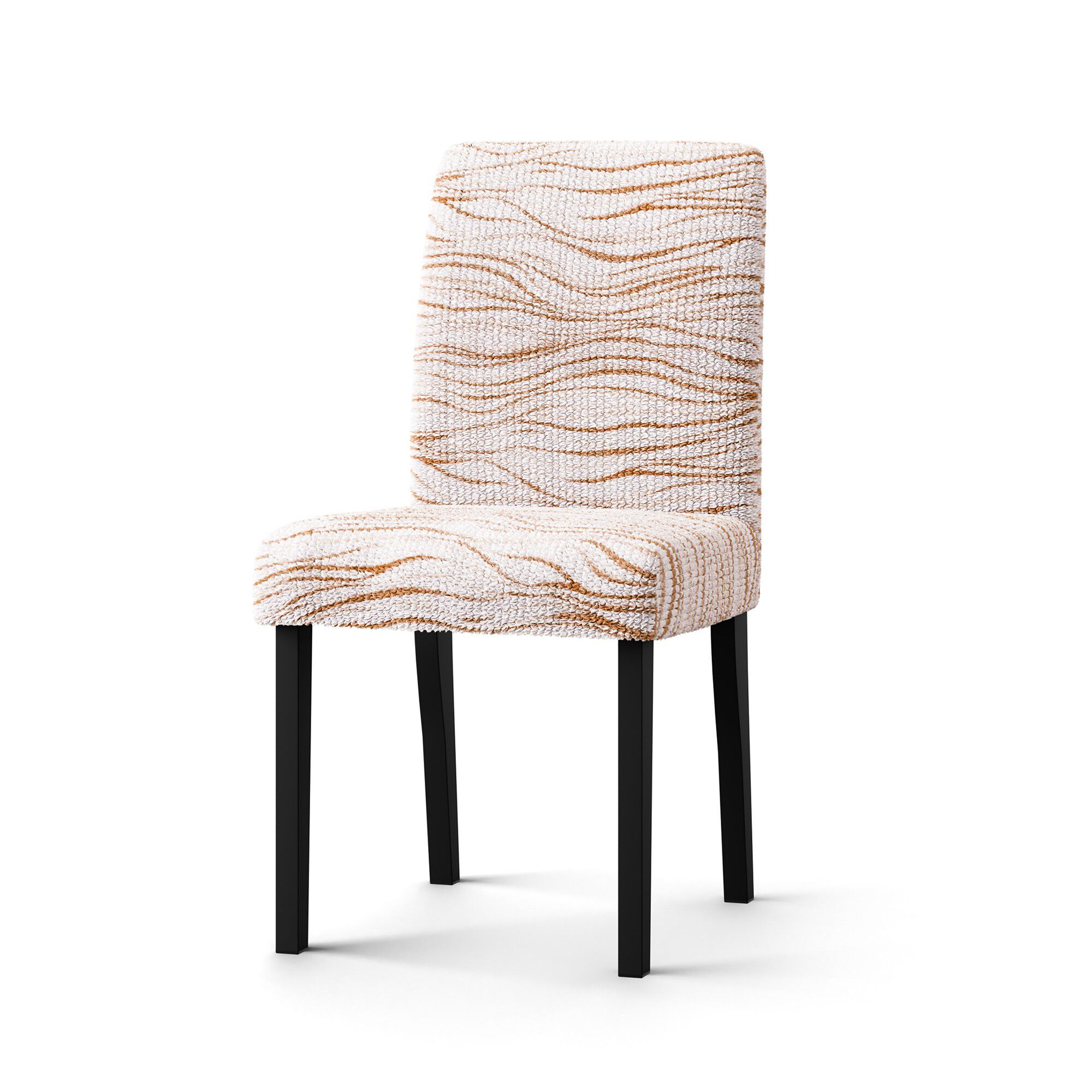 Housse microfibre bi-extensible imprimé vagues spéciale chaise