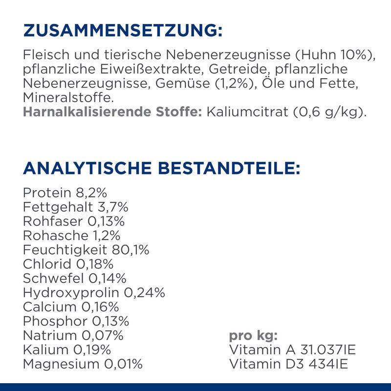 Hill's Urinary Hill's Prescription Diet Urinary Care c/d Multicare Ragout mit Huhn und Gemüse 24x82g