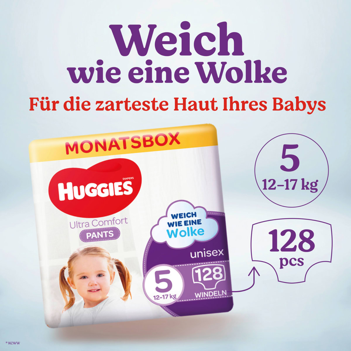 Baby Pants Ultra Comfort Gr. 5 (12-17 kg), Monatsbox, 128 St