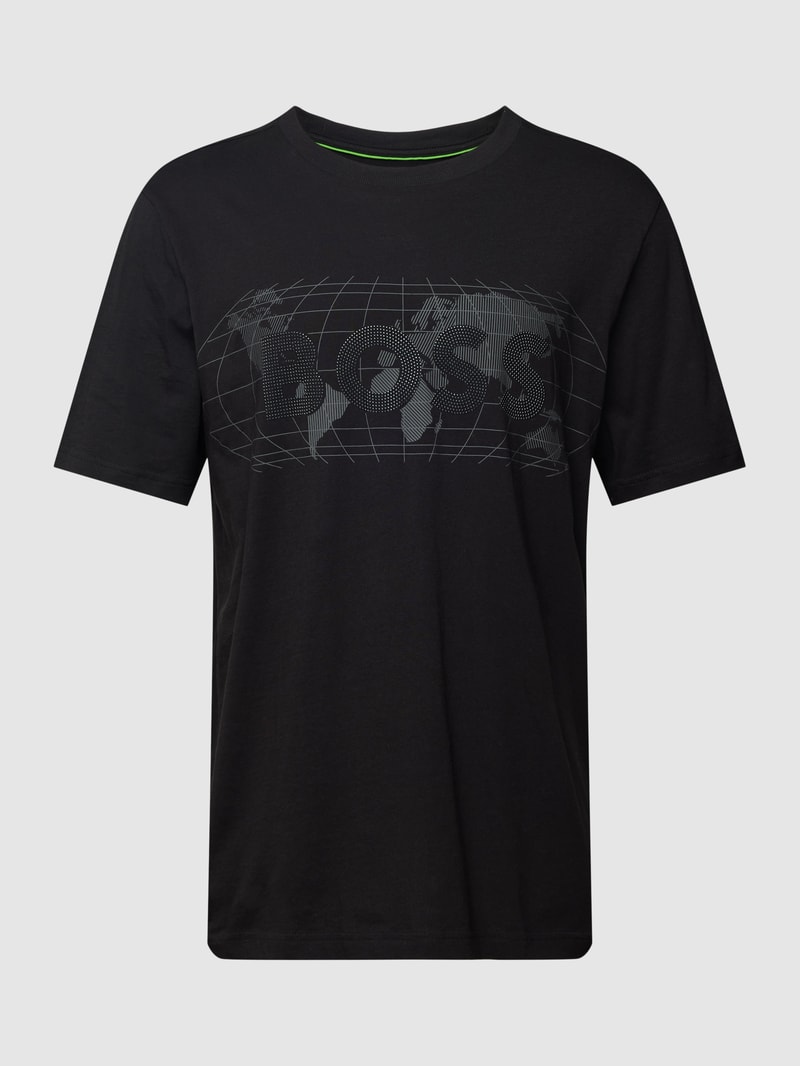 T-Shirt mit Zierperlenbesatz Modell 'Diamond' in schwarz