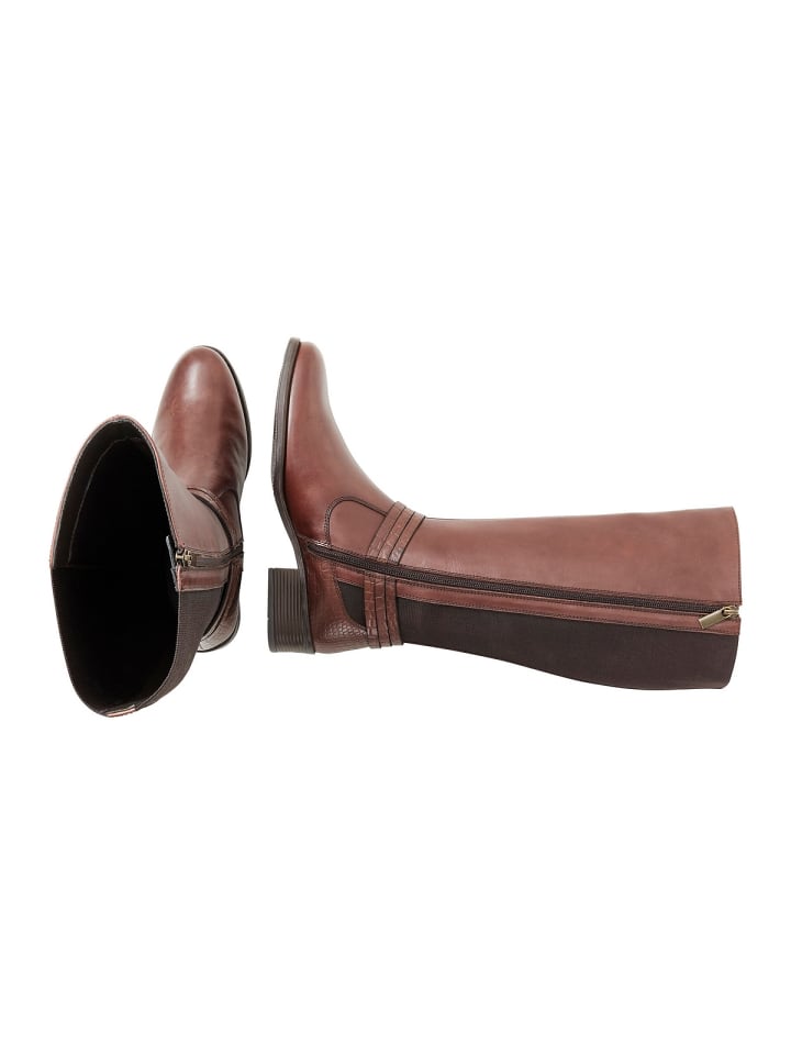 sheego Weitschaftstiefel in dunkelbraun günstig kaufen