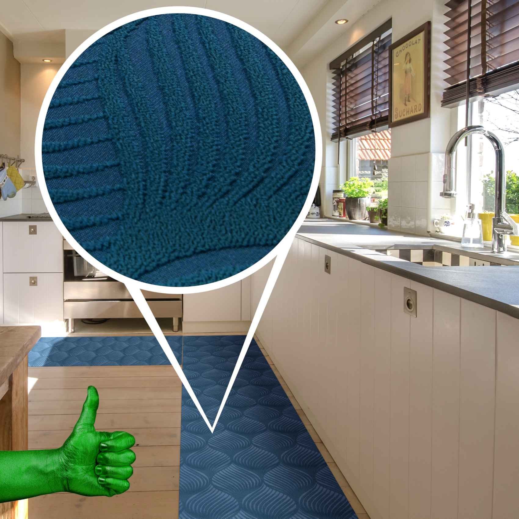 Küchenläufer Küchenläufer Teppichläufer Läufer Textil BAKER Premium Ornament Robus, ANRO, Rechteckig, Höhe: 3 mm, Genarbt PVC