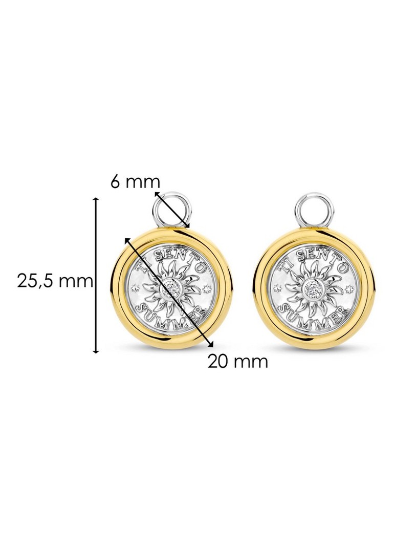 TI SENTO - Milano Gold-plated Ear Charms 9276ZY