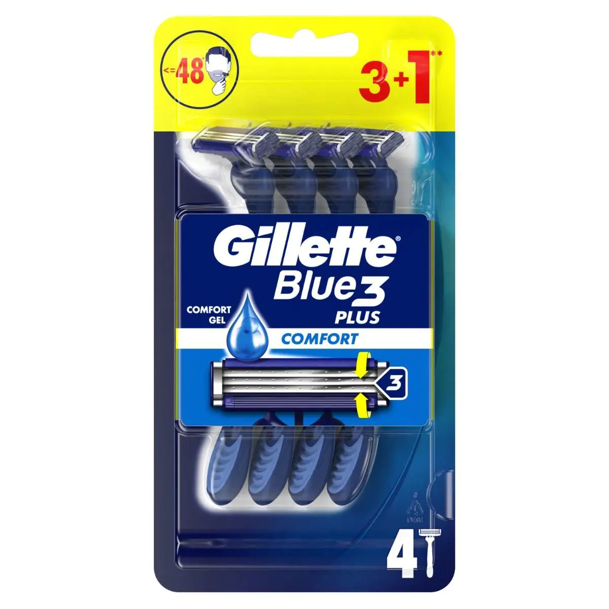 Gillette Blue3 Comfort - Skustuvai 3+1 vnt.