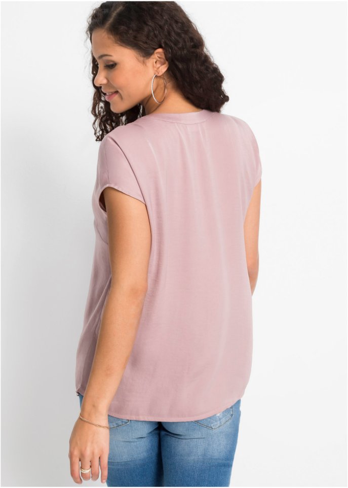 Satin-Bluse aus recyceltem Polyester