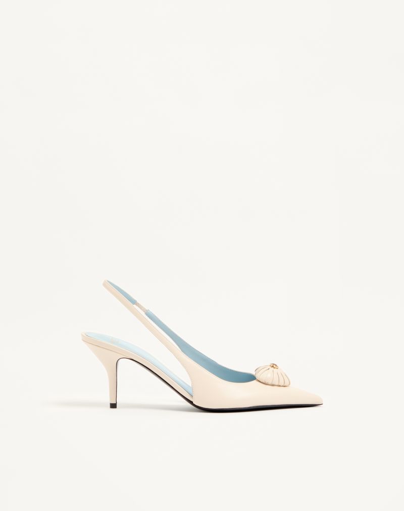 Coeur Royal Slingback Décolleté em pele de cabra 75 mm