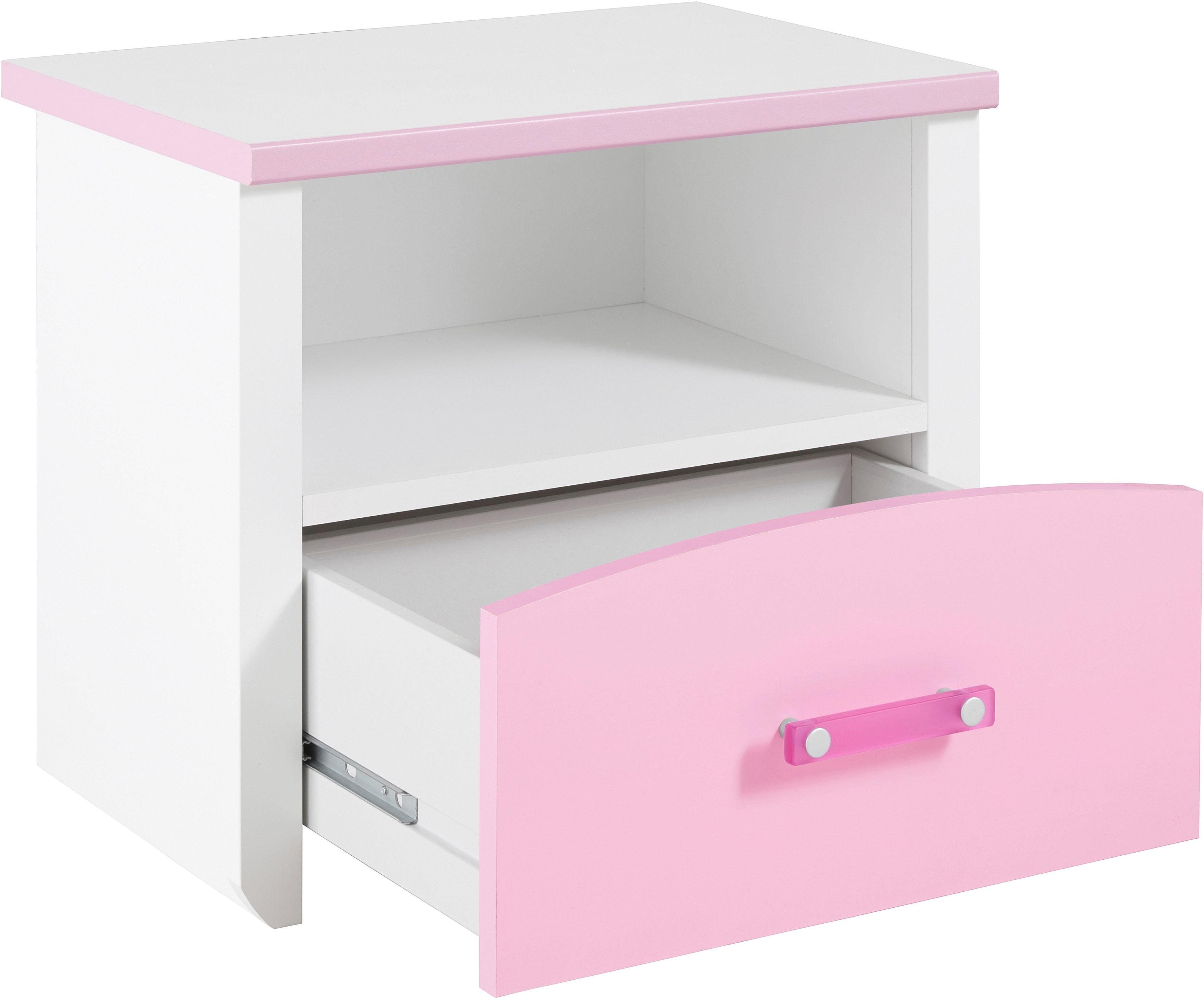 Parisot Jugendzimmer-Set Biotiful, (Set, 4-St., Bett, Nachttisch, Schrank, Kommode, Schreibtisch), mit 3-trg. Kleiderschrank