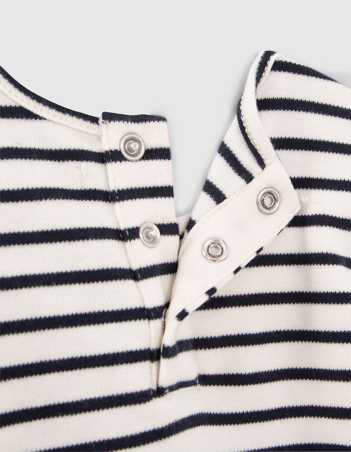 T-shirt marinière coton bio visuel drapeau bébé fille