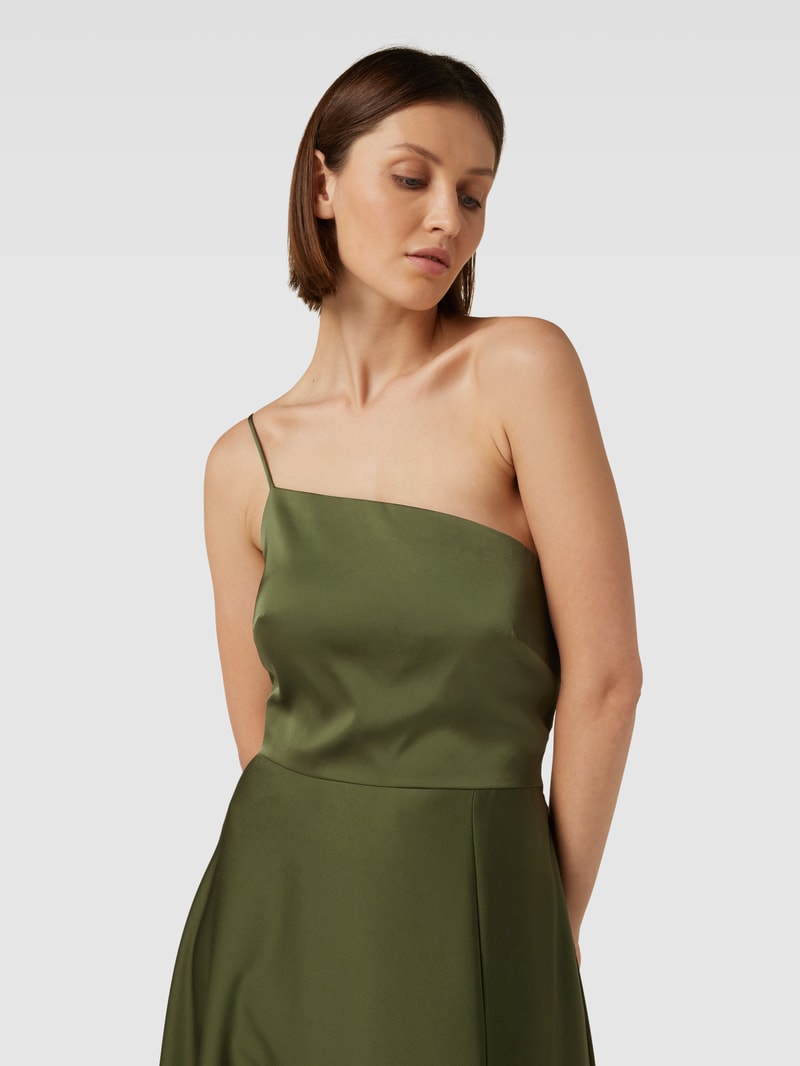 Abendkleid mit One-Shoulder-Träger Modell 'VIKTOR' in fuchsia