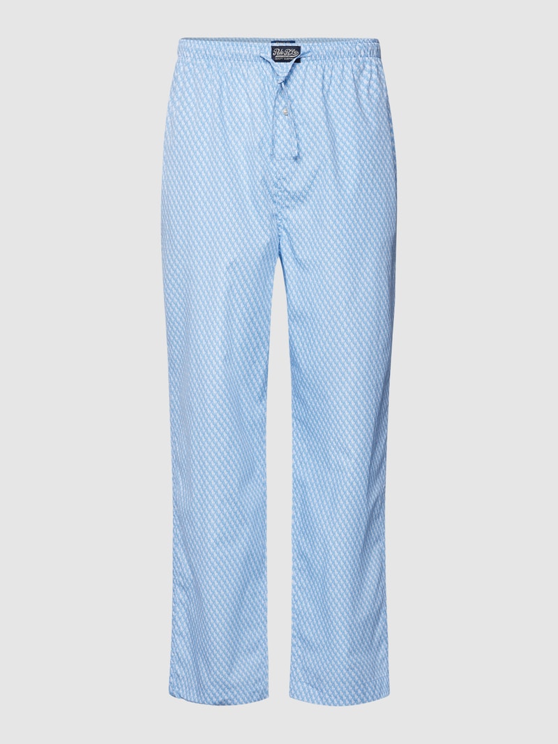 Pyjama-Hose mit Streifenmuster in hellblau