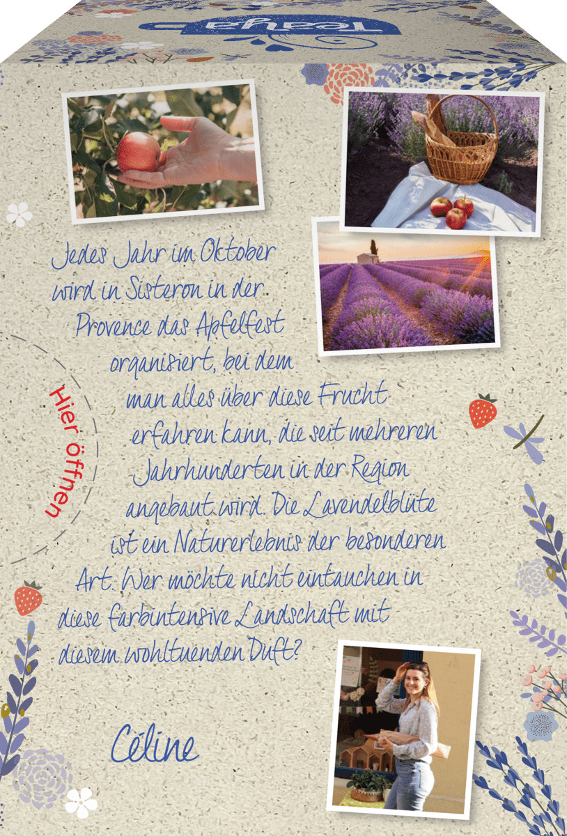 Früchtetee \taste my France\ mit Apfel, Lavendelblüten & Erdbeere (17 Beutel), 32,3 g