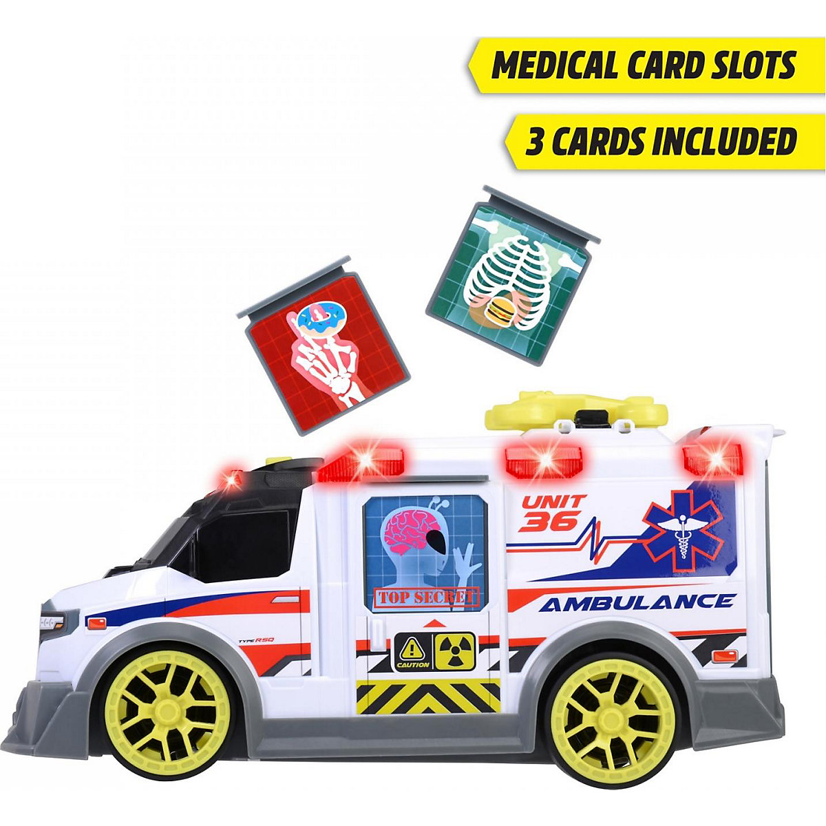 Ambulance Spielzeug-Krankenwagen mit vielen Extras, 35,5 cm