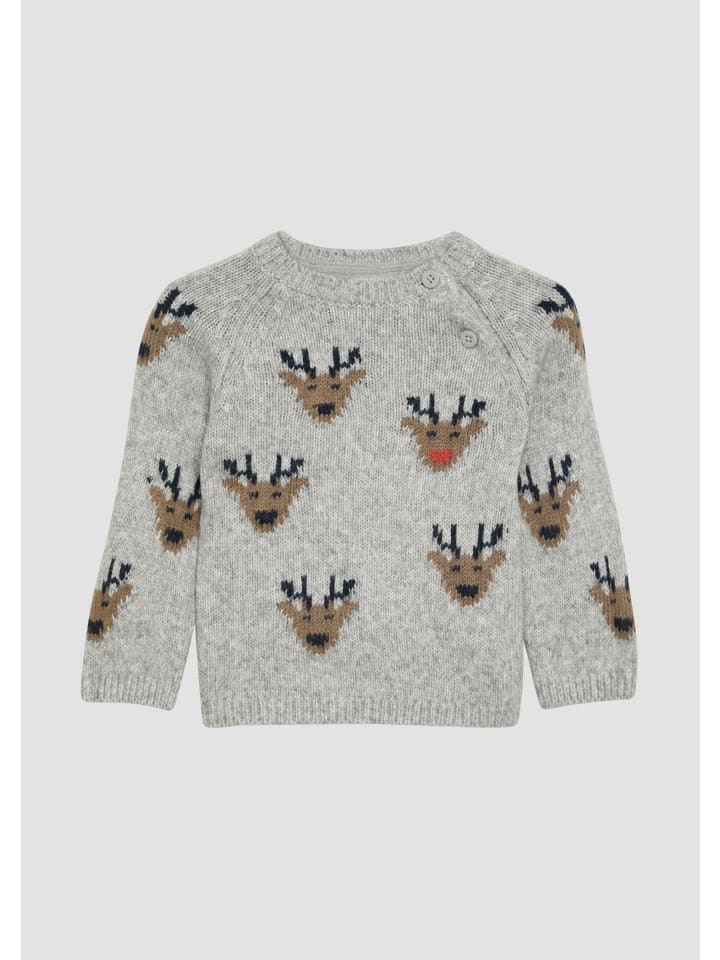 s.Oliver Strickpullover langarm in Grau günstig kaufen
