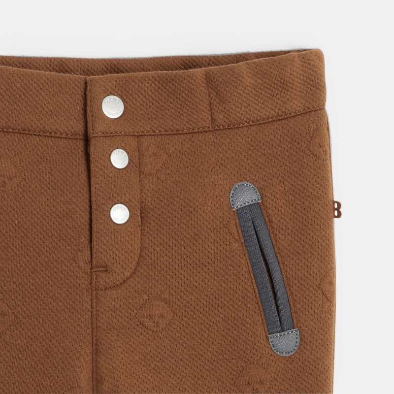 Pantalon fantaisie animaux en relief marron bébé garçon