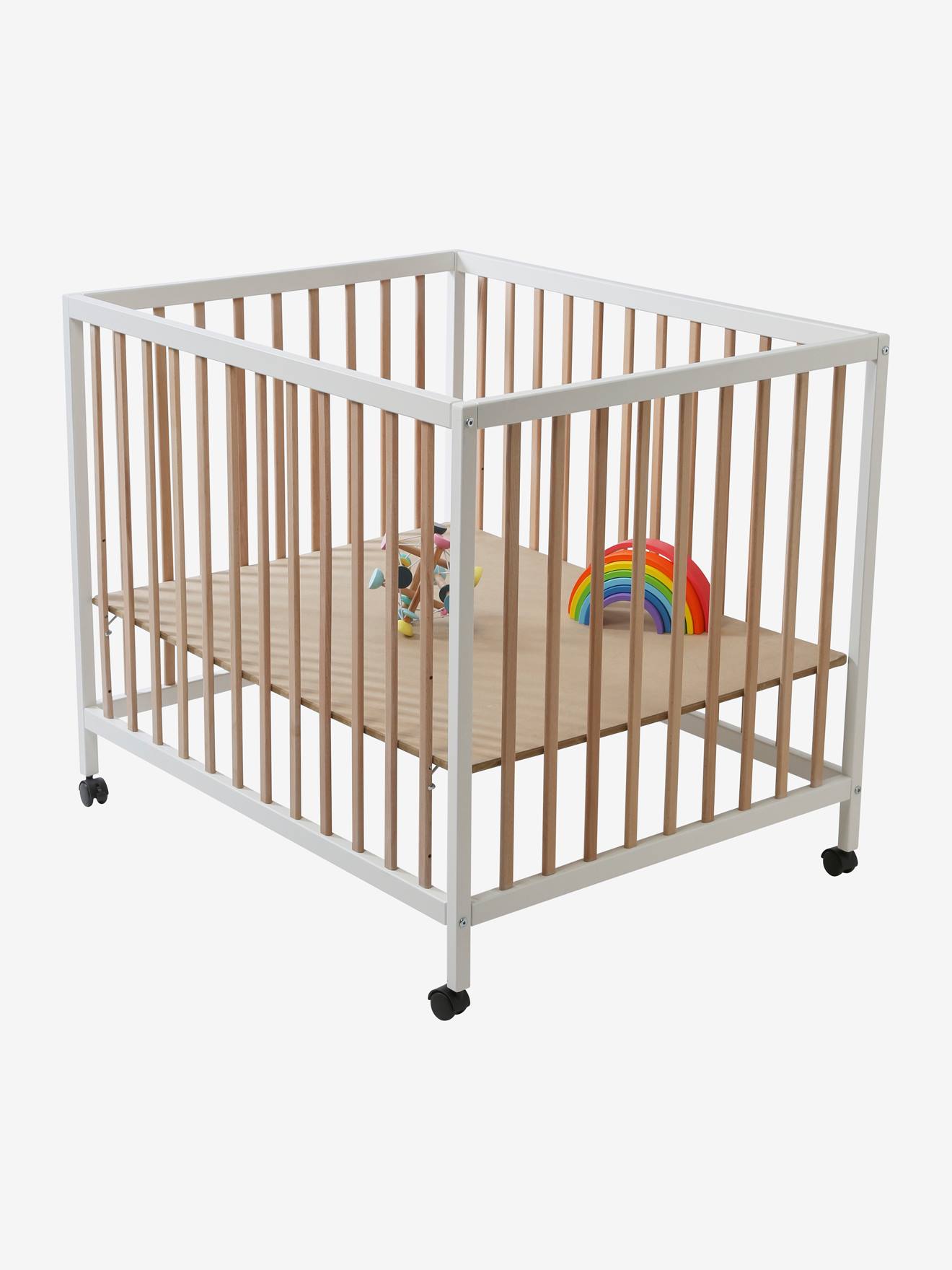 Vertbaudet Baby Laufgitter aus Holz FLEXIPARK - natur/weiß