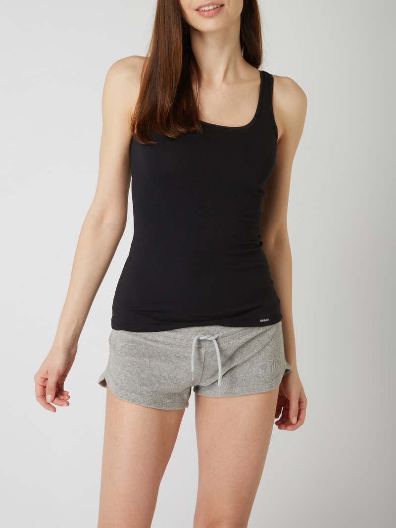 Tanktop im 2er-Pack in schwarz