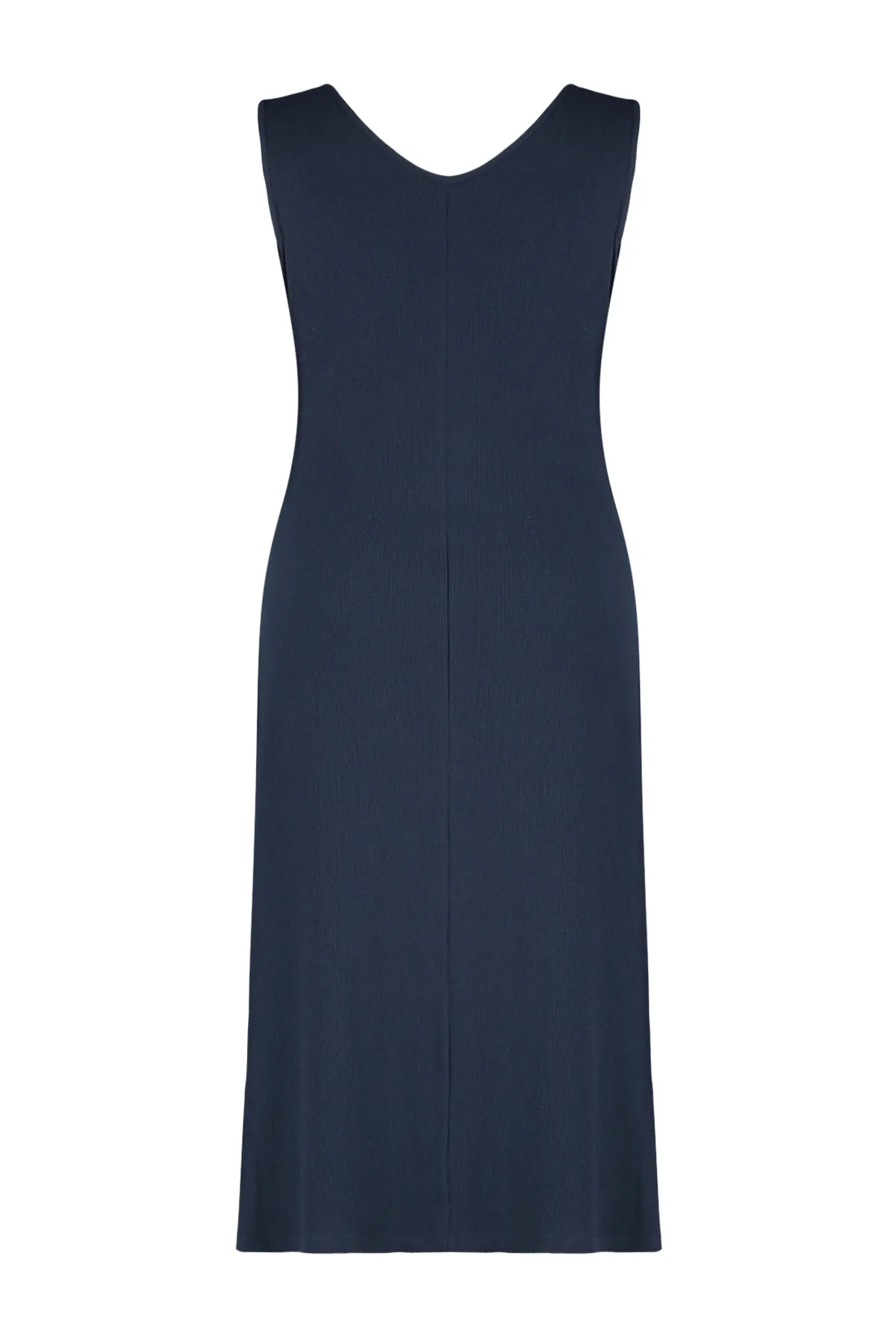 Trendyol Curve  Marineblaues schnurgebundenes Midi-Strickkleid in A-Linie TBBSS24AH00130