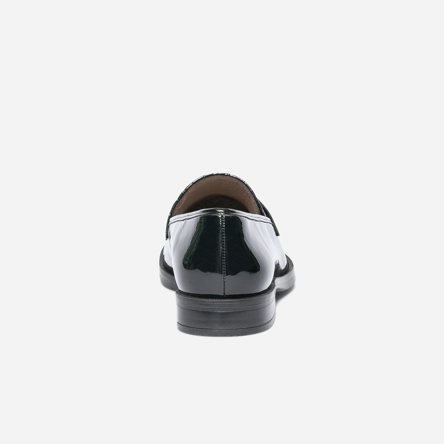 Mocassin ERAM FLEX noir en cuir verni embossé