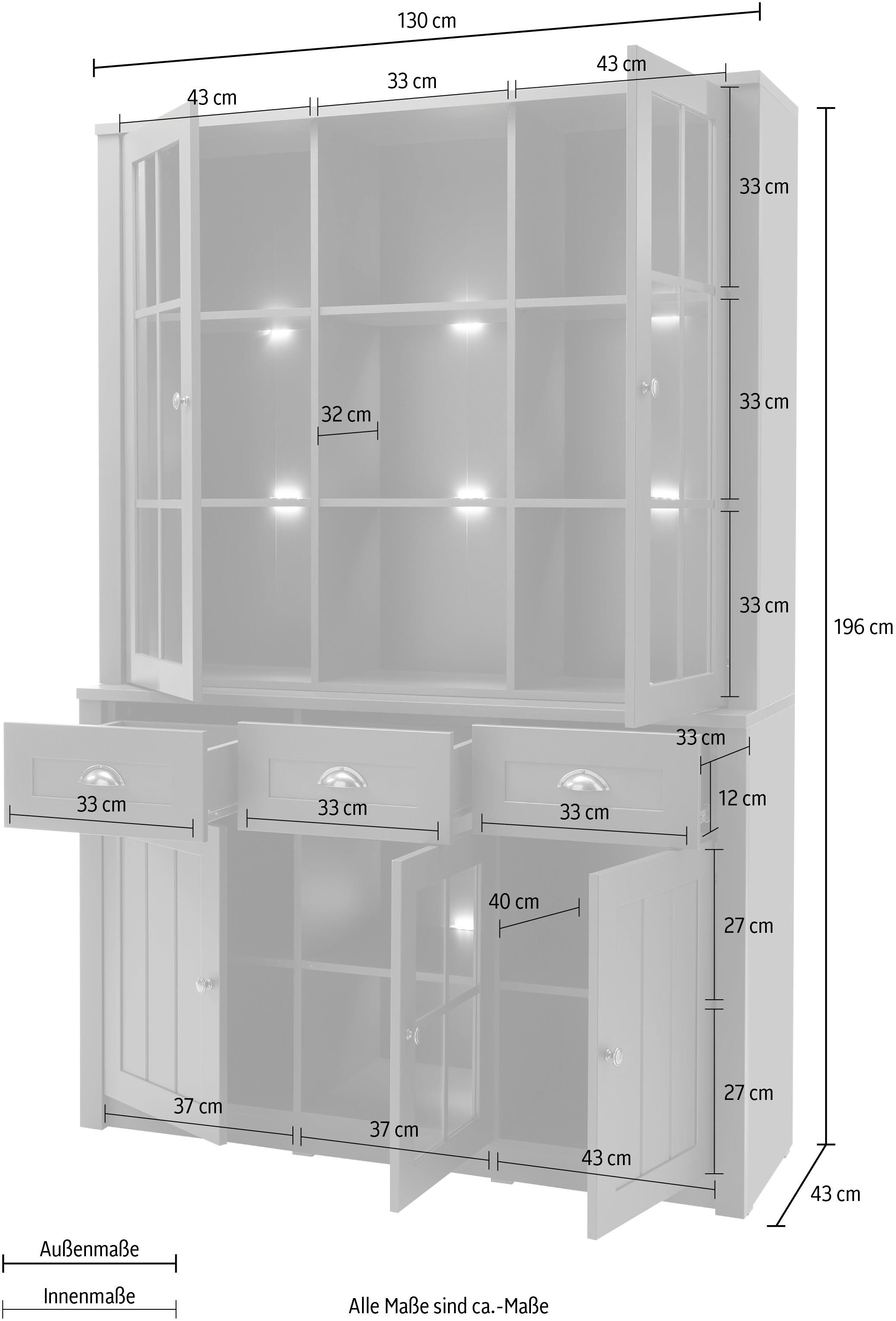 Home affaire Buffet Ascot Höhe 196 cm