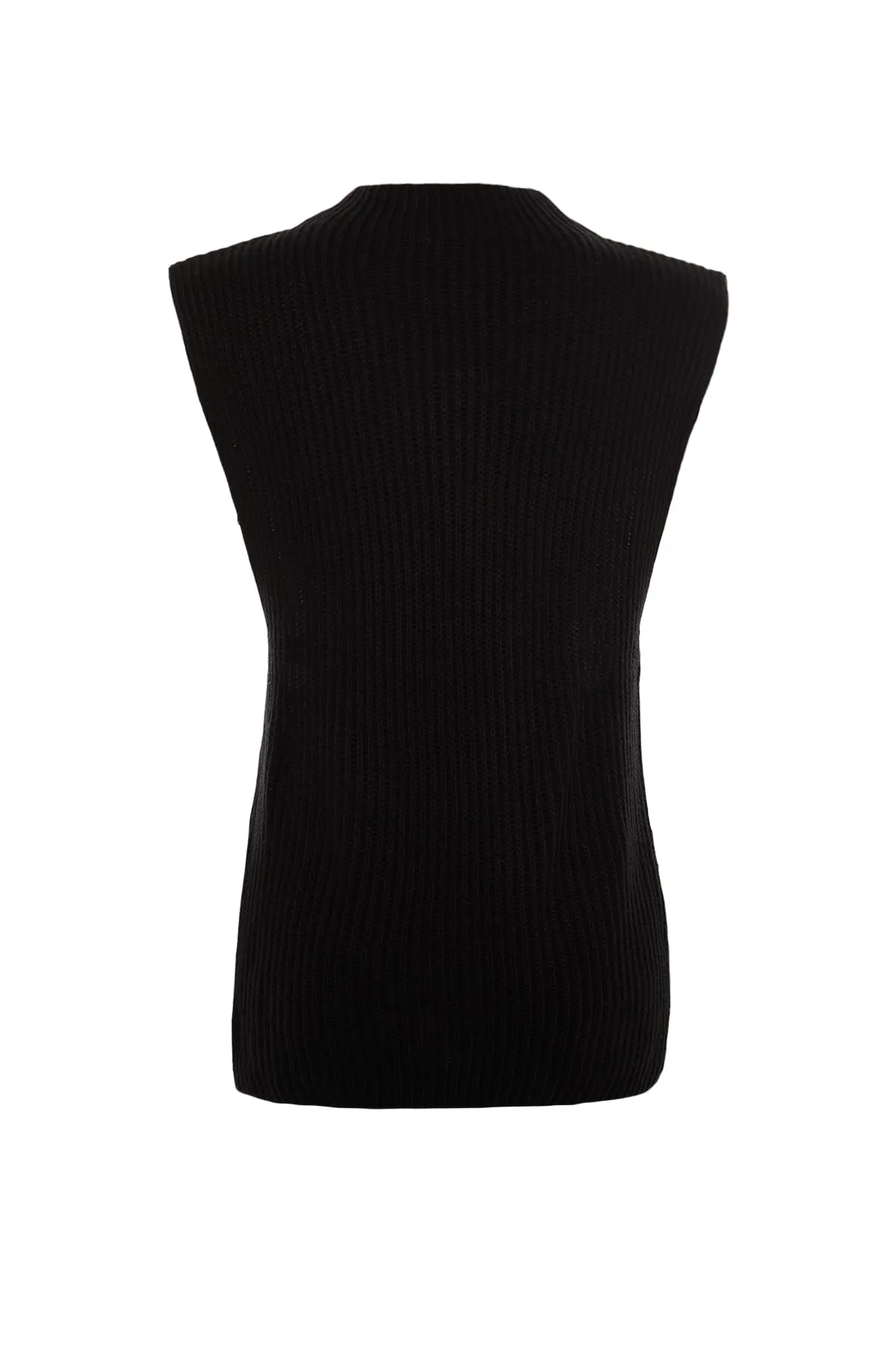 Trendyol Collection  Strickweste - Schwarz - Regular Fit