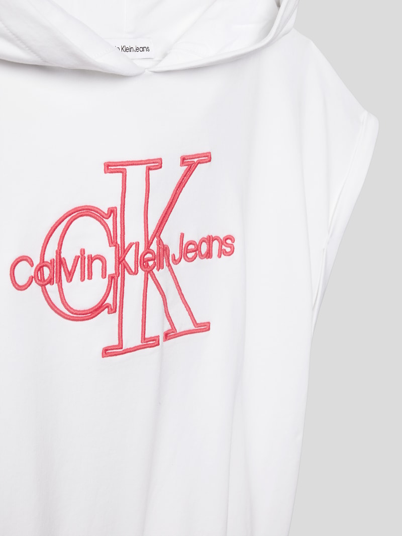 Sweatshirt mit Kapuze Modell 'EMBROIDERY' in weiss
