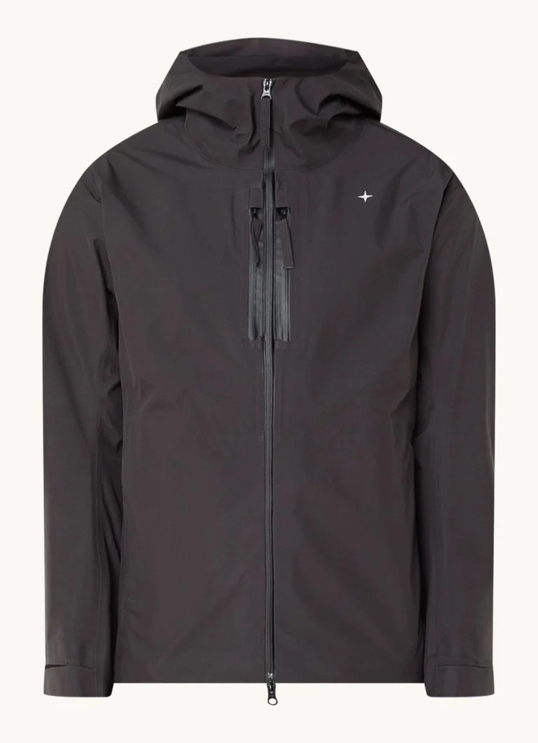 Αντιανεμικό Stone Island 413G1 με κουκούλα και κέντημα λογότυπου