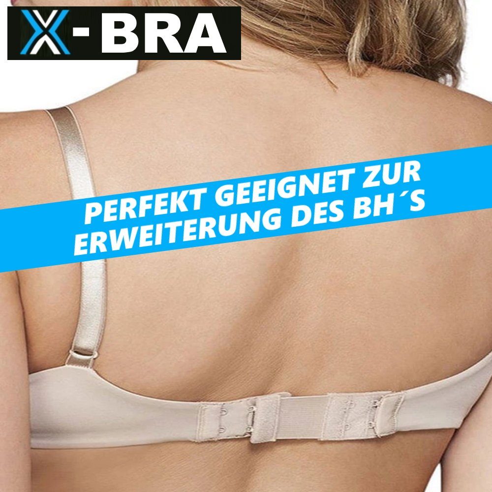 MAVURA BH-Verlängerung X-BRA BH Verlängerung Extender Erweiterung Schwarz Weiß Beige, Haken Verlängerung für 1 bis 2 Haken [6er Set]